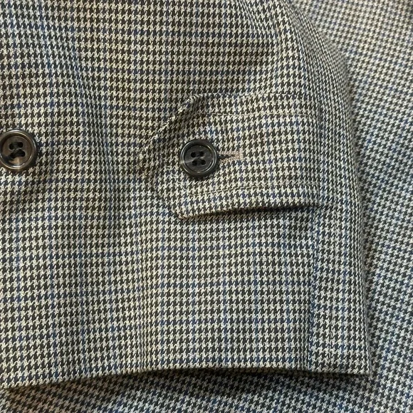 VTG London Fog Maincoat Houndstooth Trench Liner Knee Length USA Size 38R Medium - Picture 11 of 17